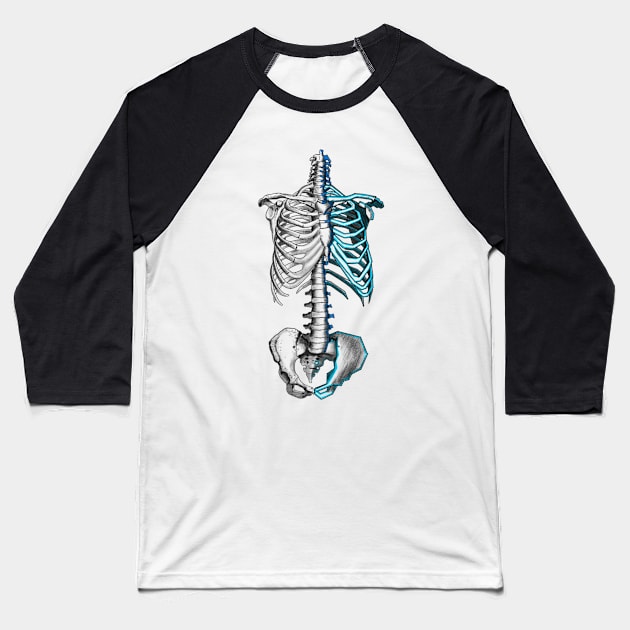 Skeletal form Baseball T-Shirt by Rachellily